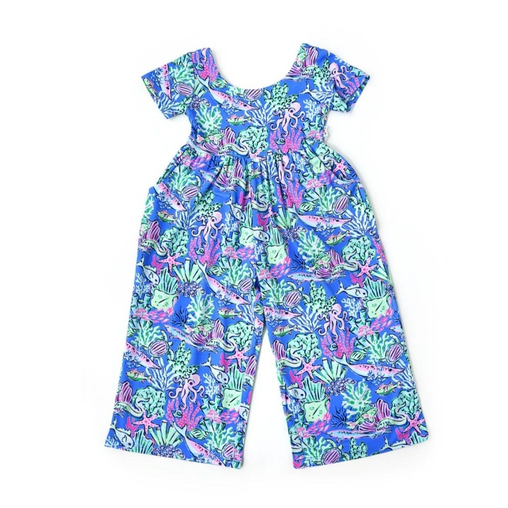 Gigi & Max NWT Bamboo Wide Leg Romper | 2/3 T Mira one piece jumpsuit